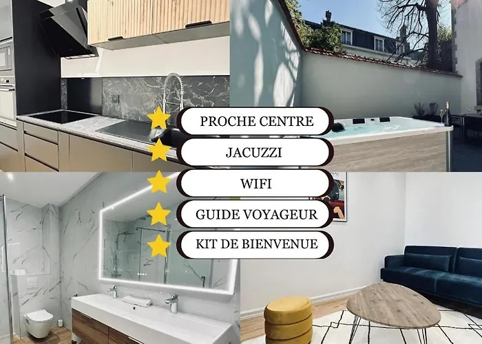 Apartment 2 Lenoir T2 Spacieux Avec Jacuzzi Au Centre-ville Reims